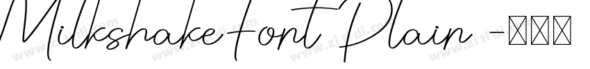 MilkshakeFont Plain 字体转换